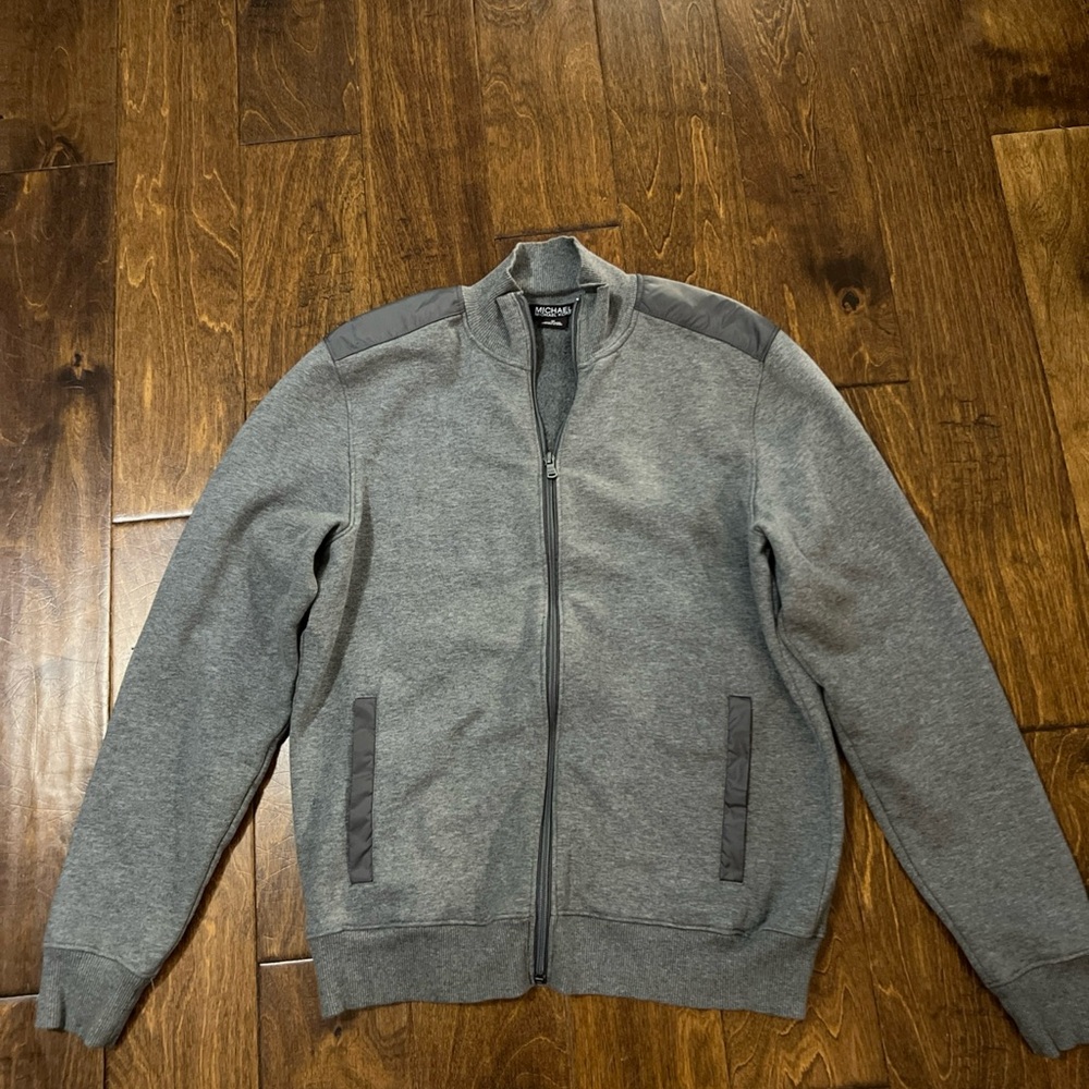 Michael Kors Men's Charcoal Zip-Up Sweater